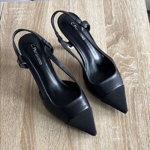 Black Women's Slingback Heels